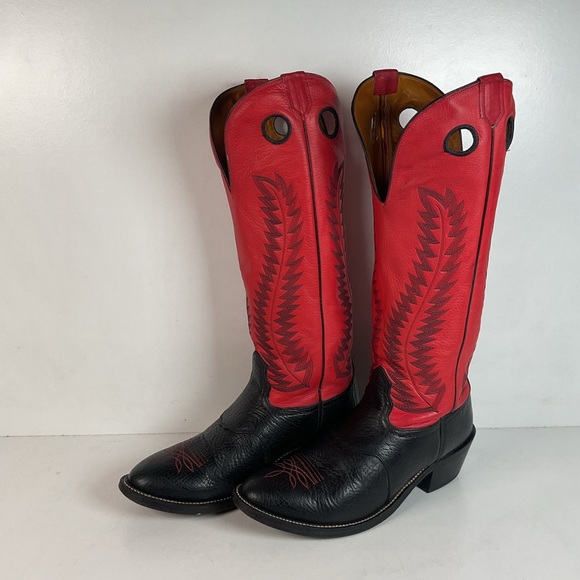 Vintage Nocona Buckaroo Cowboy Boots 12 D USA Made - Picture 1 of 16